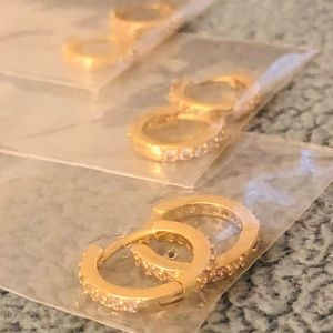 Gold plated earrings set of 3